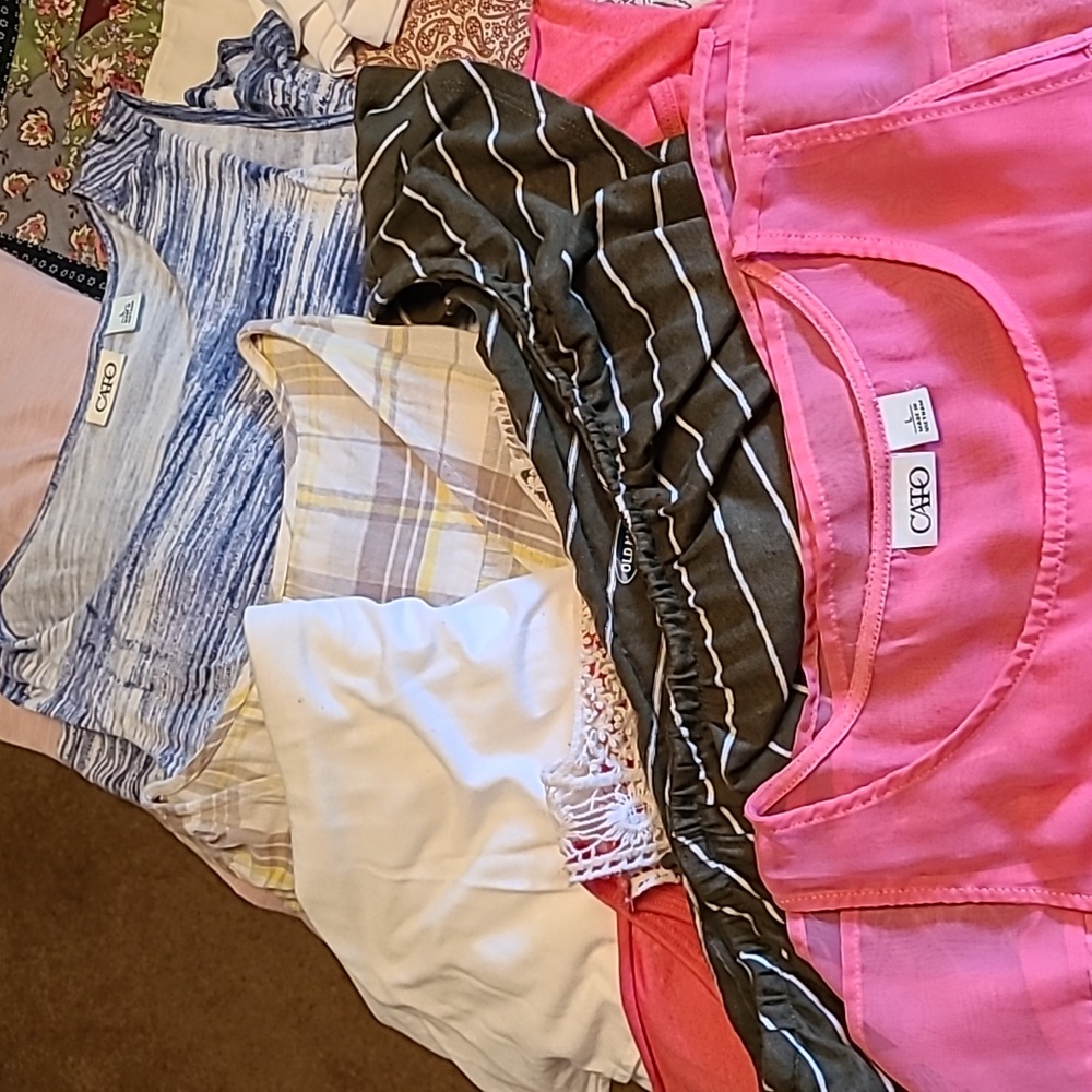 Bundle of 7 women's summer tops, Cato, Old Navy and others, size L and XL